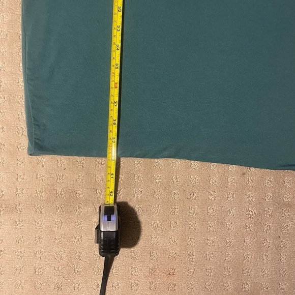 J. Crew Form Knit High-Neck Cutaway Midi Dress, Sz. Med, Teal - Picture 9 of 10